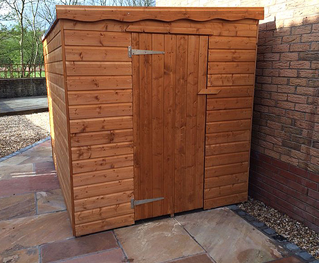Pent Roof Wooden Sheds Glasgow